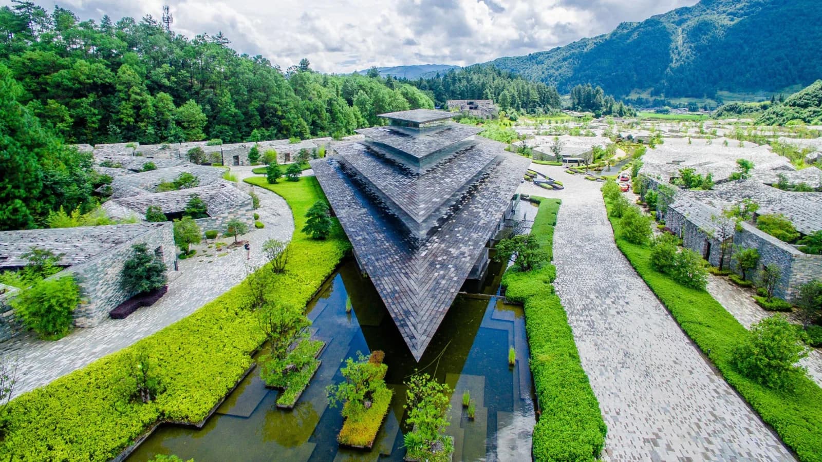 Panoramic forest setting of The Lost Stone Villas & Spa