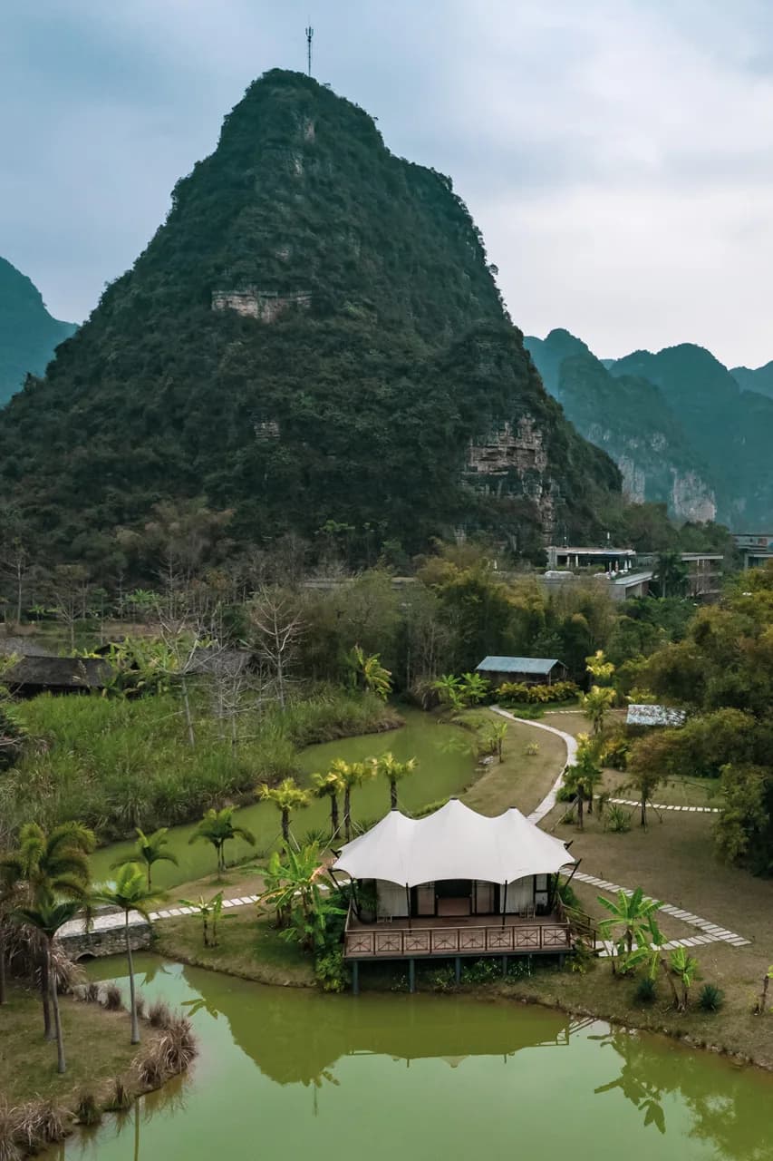 Spa courtyard at LUX* Chongzuo