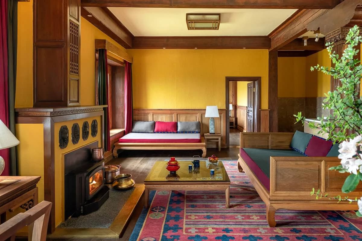 Suite living area at Songtsam Linka Retreat Shangri-La