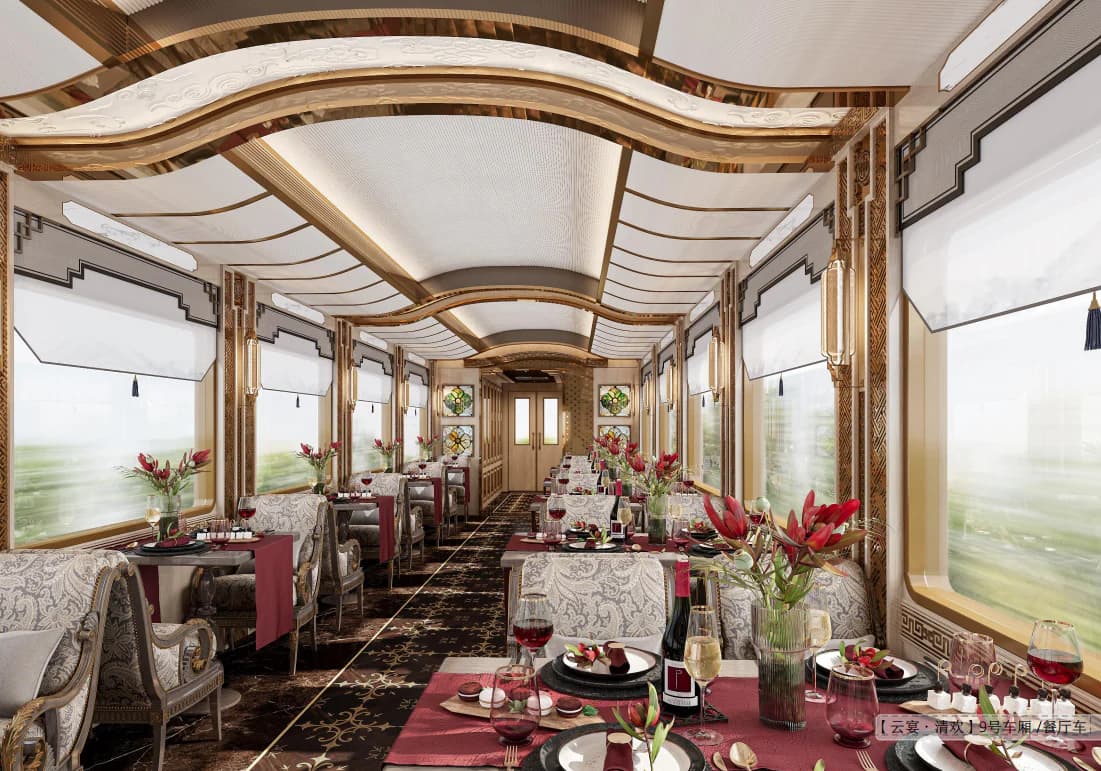 Comedor del coche Qinghuan del Baiyun Express